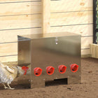 Chicken Feeder Silver 60.5 x 29 x 51 cm Galvanized steel