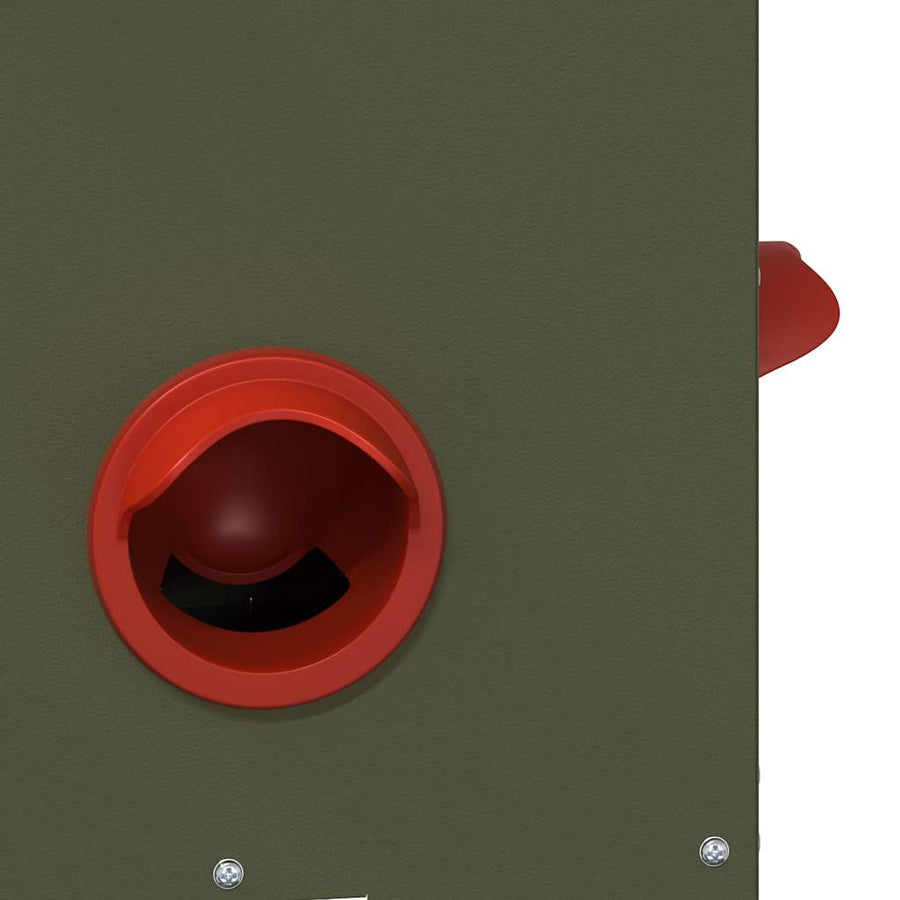 Kip voerbak Olijf Groen 60.5 x 29 x 51 cm Koudgewalst Staal