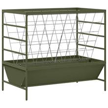 Vee voeder Olijf Groen 100 x 60 x 90 cm Koudgewalst Staal