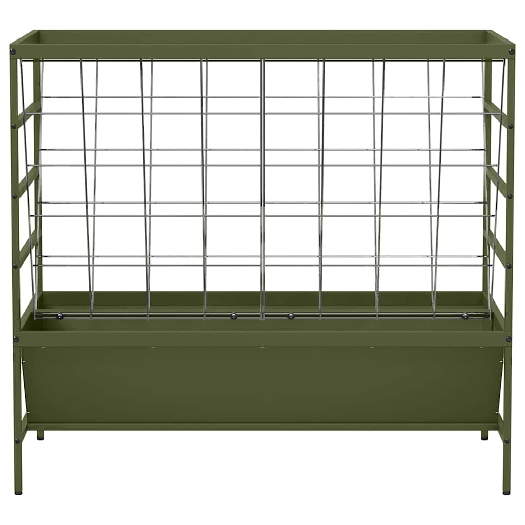 Vee voeder Olijf Groen 100 x 60 x 90 cm Koudgewalst Staal