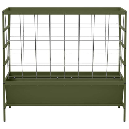 Vee voeder Olijf Groen 100 x 60 x 90 cm Koudgewalst Staal