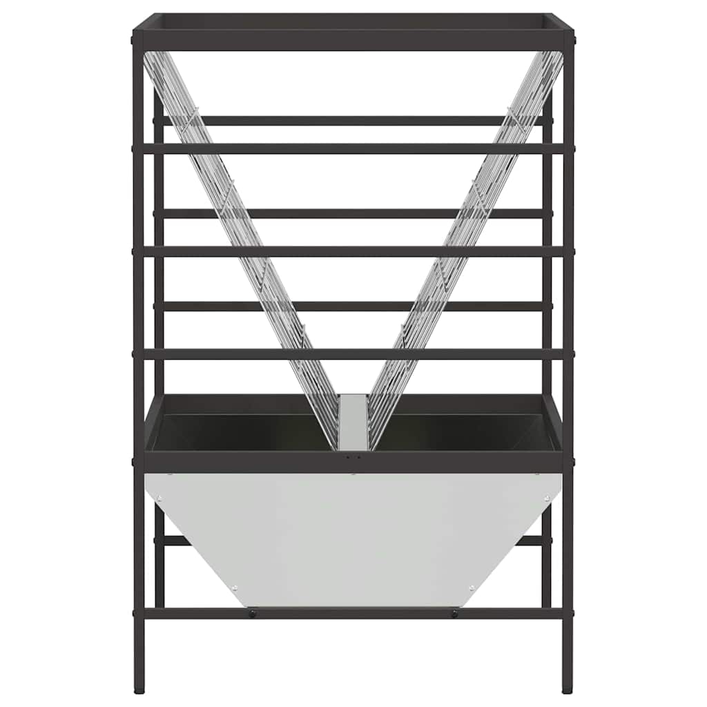 Vee voeder Zilver 100 x 60 x 90 cm Gegalvaniseerd staal