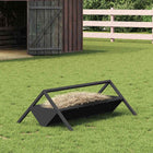 Cattle Feeder Black 111 x 76 x 38 cm Cold-Rolled Steel