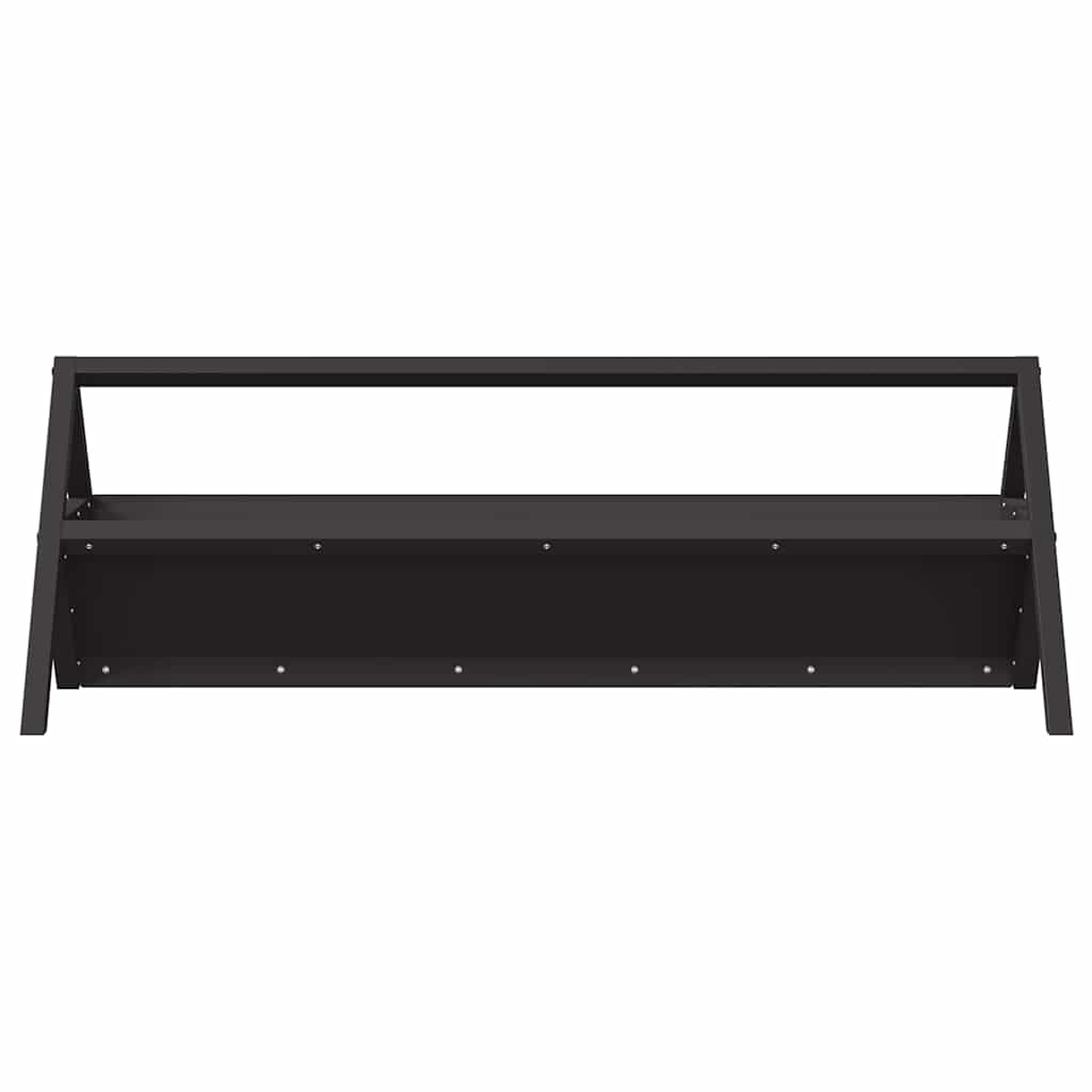 Voederbak voor vee Zwart 111 x 76 x 38 cm Koudgewalst Staal