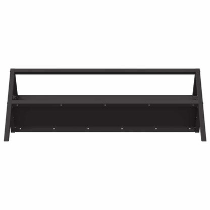 Voederbak voor vee Zwart 111 x 76 x 38 cm Koudgewalst Staal