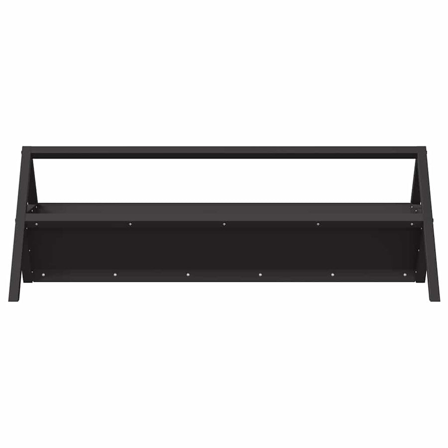 Voederbak voor vee Zwart 111 x 76 x 38 cm Koudgewalst Staal
