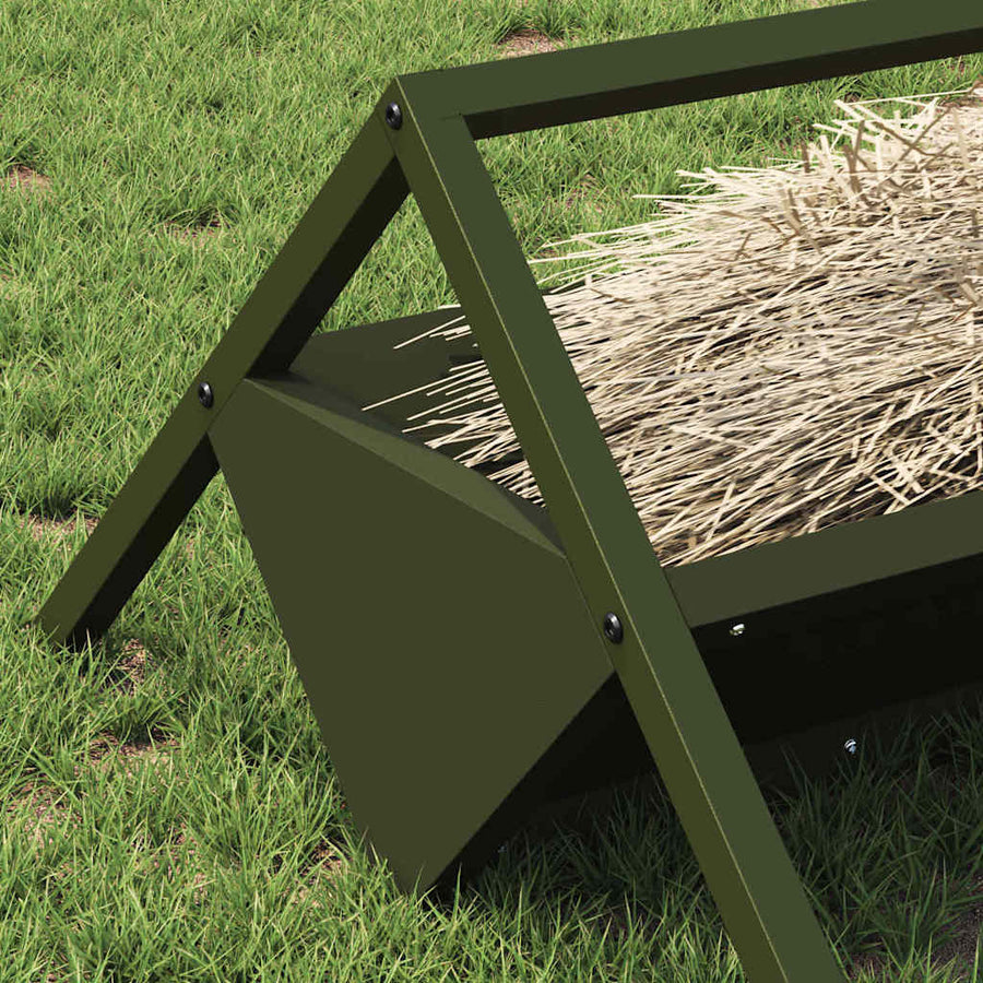 Voederbak voor vee Olijf Groen 111 x 76 x 38 cm