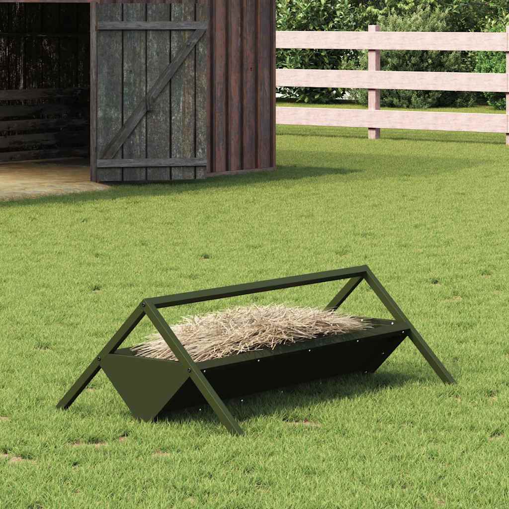 Voederbak voor vee Olijf Groen 111 x 76 x 38 cm