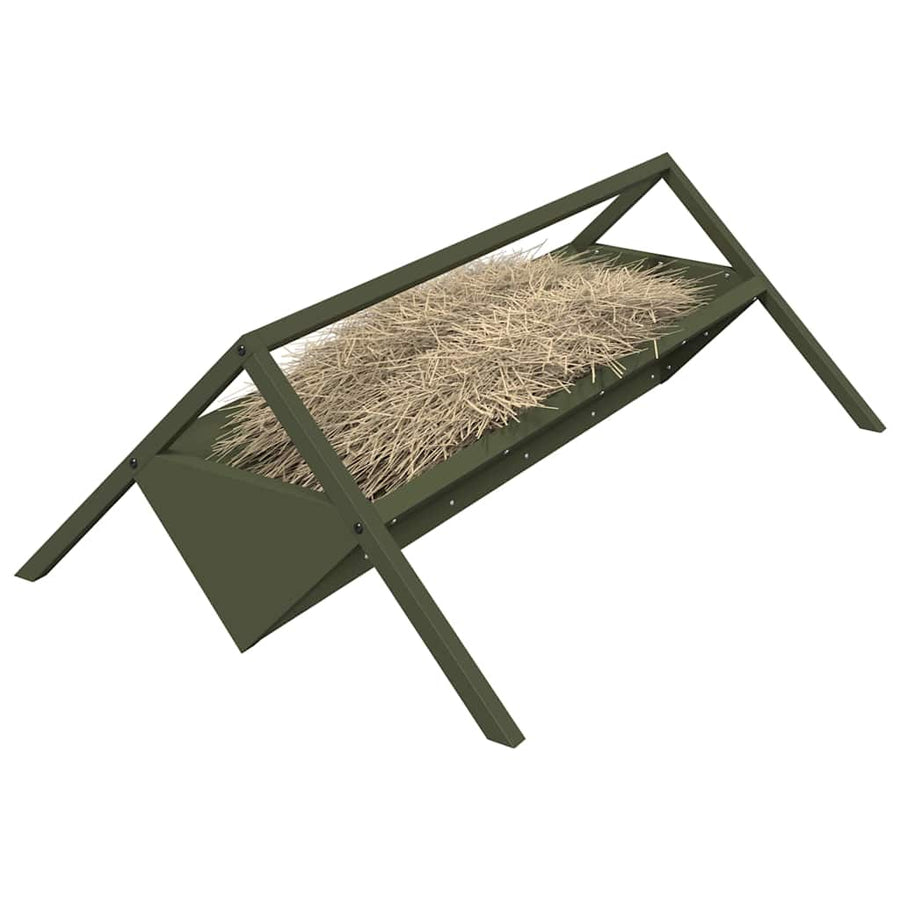 Voederbak voor vee Olijf Groen 111 x 76 x 38 cm