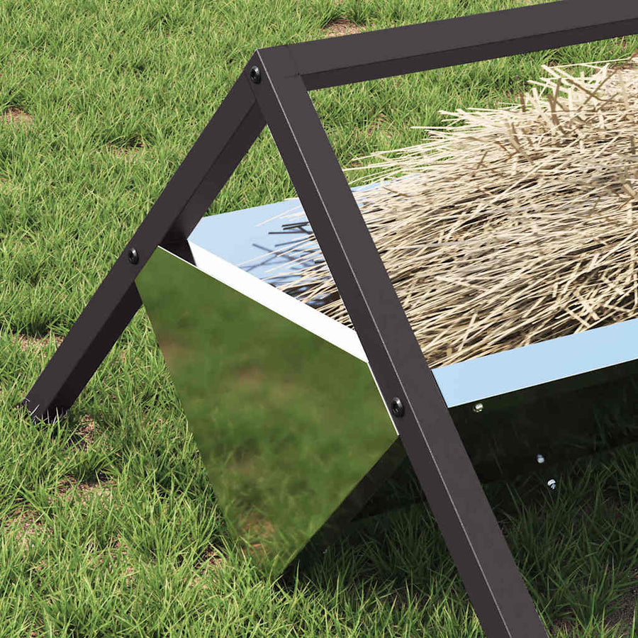 Voederbak voor vee Zilver 111 x 76 x 38 cm Gegalvaniseerd staal