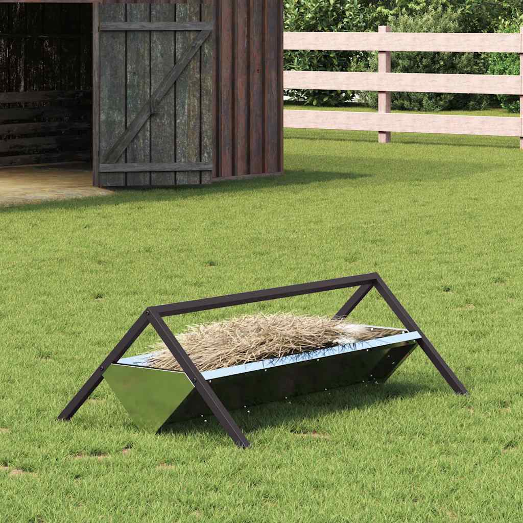 Voederbak voor vee Zilver 111 x 76 x 38 cm Gegalvaniseerd staal