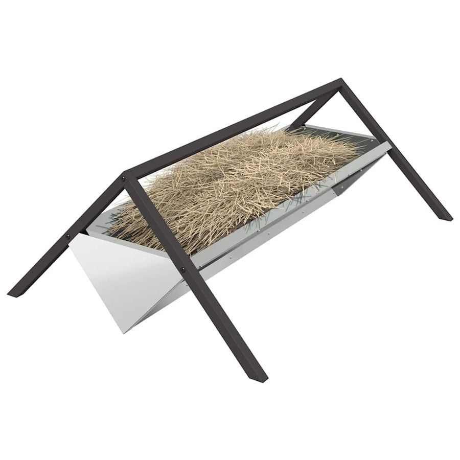 Voederbak voor vee Zilver 111 x 76 x 38 cm Gegalvaniseerd staal