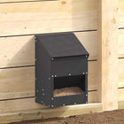 Kip voerbak 21x16x33 cm staal zwart