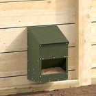 Chicken Feeder Olive Green 21 x 16 x 33 cm Cold-rolled Steel