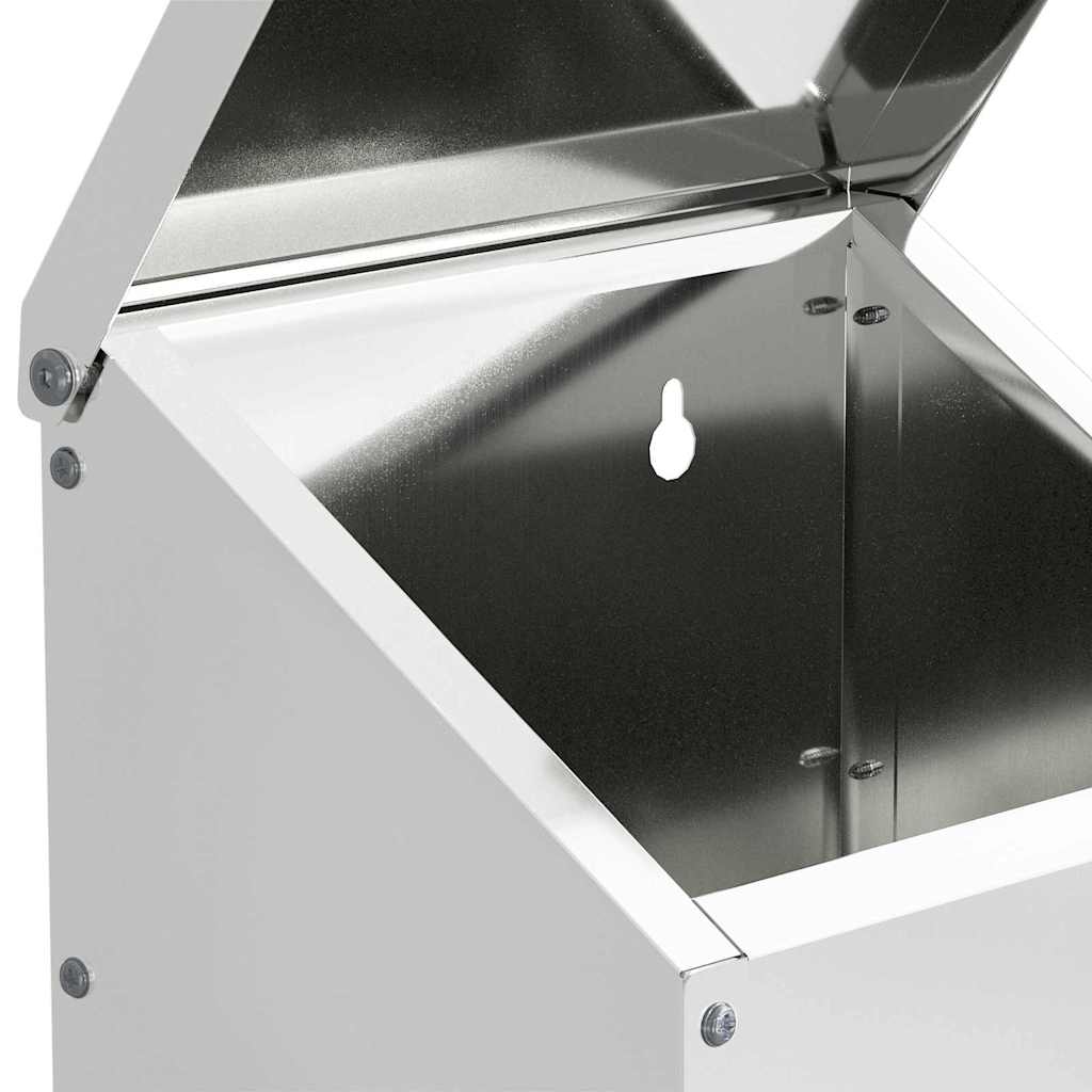 Kip voerbak Zilver 21 x 16 x 33 cm Gegalvaniseerd staal