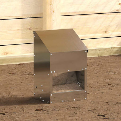 Kip voerbak Zilver 21 x 16 x 33 cm Gegalvaniseerd staal