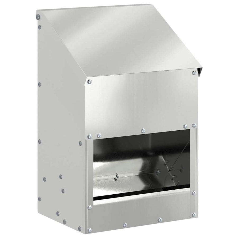 Kip voerbak Zilver 21 x 16 x 33 cm Gegalvaniseerd staal