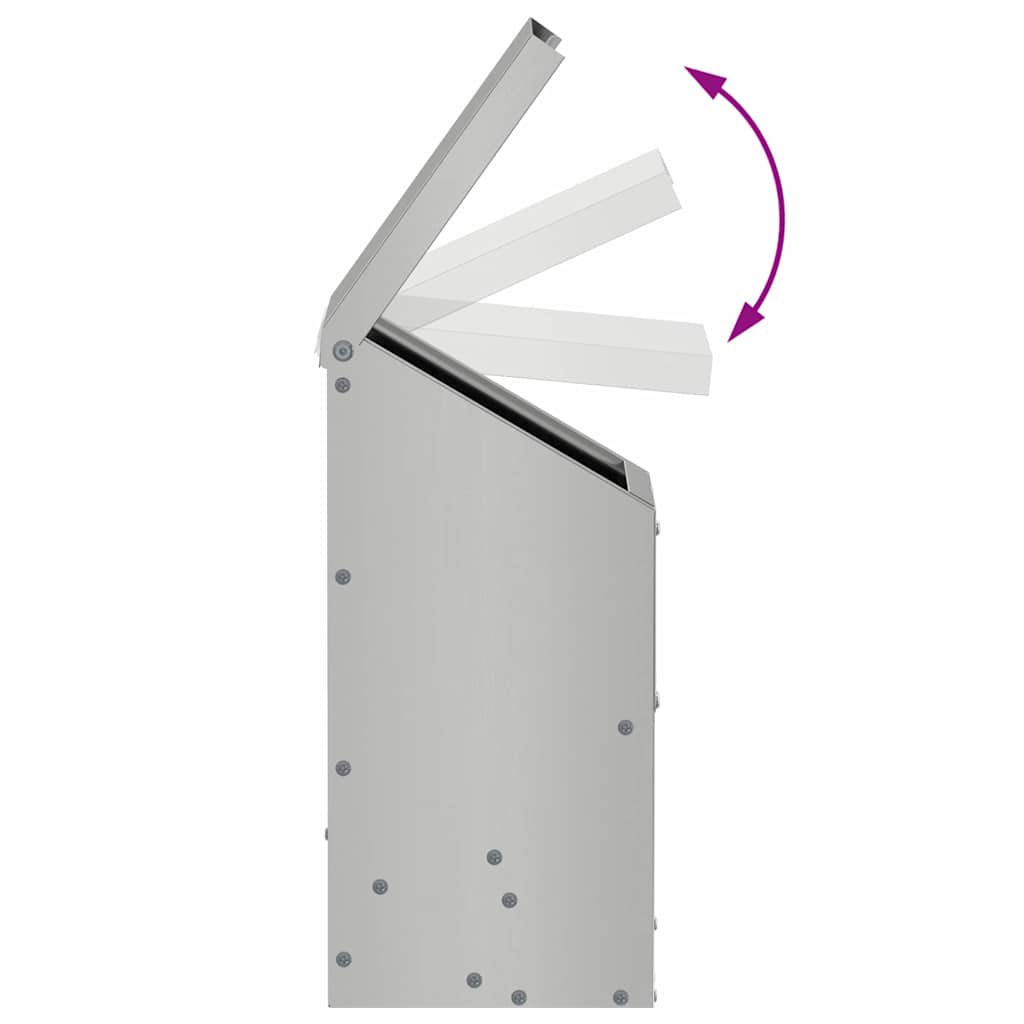 Kip voerbak Zilver 21 x 16 x 33 cm Gegalvaniseerd staal