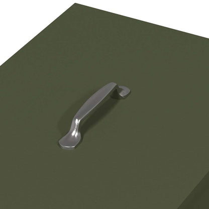 Kip voerbak Olijf Groen 40,5 x 45 x 41 cm Koudgewalst Staal