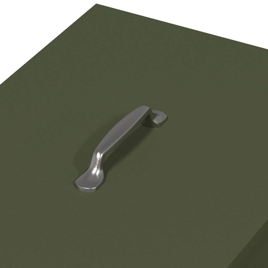 Kip voerbak Olijf Groen 40,5 x 45 x 41 cm Koudgewalst Staal