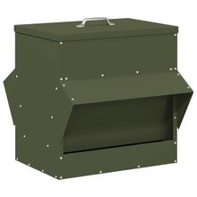 Kip voerbak Olijf Groen 40,5 x 45 x 41 cm Koudgewalst Staal