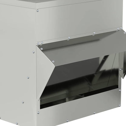 Kip voerbak Zilver 40,5 x 45 x 41 cm Gegalvaniseerd staal