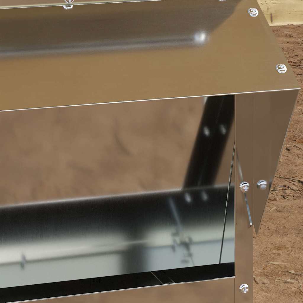 Kip voerbak Zilver 40,5 x 45 x 41 cm Gegalvaniseerd staal