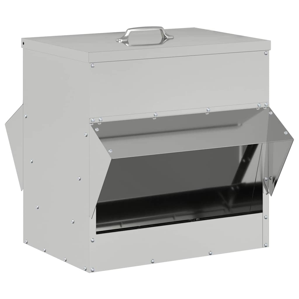 Kip voerbak Zilver 40,5 x 45 x 41 cm Gegalvaniseerd staal