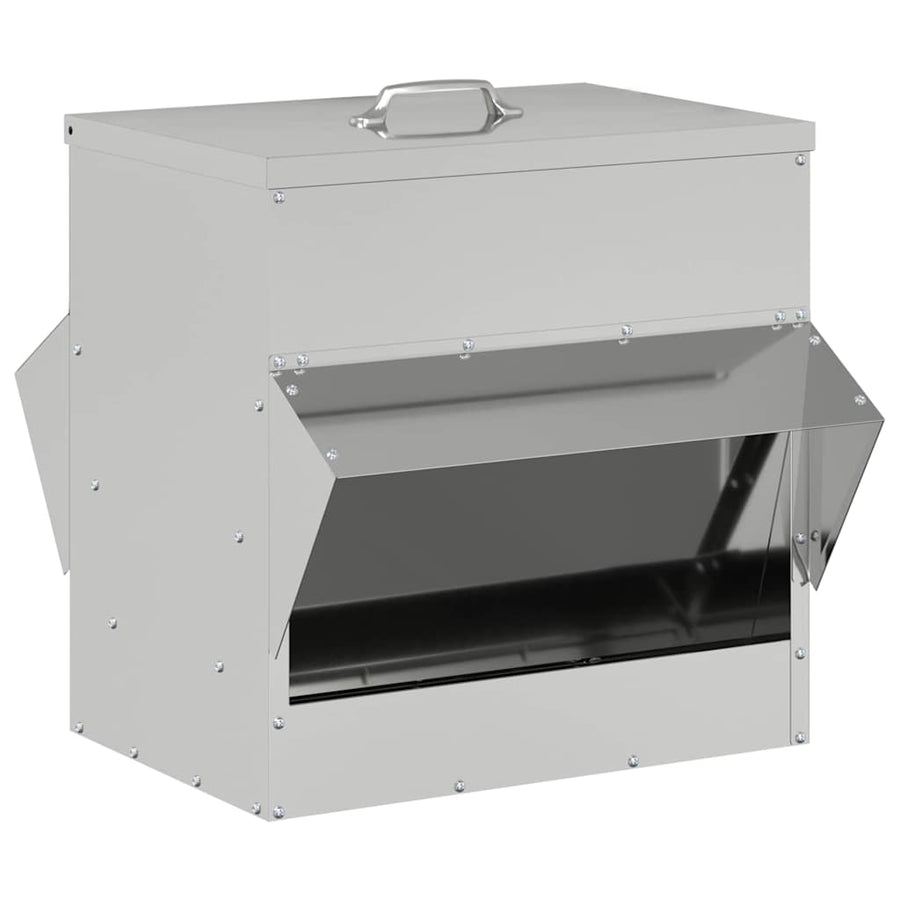 Kip voerbak Zilver 40,5 x 45 x 41 cm Gegalvaniseerd staal