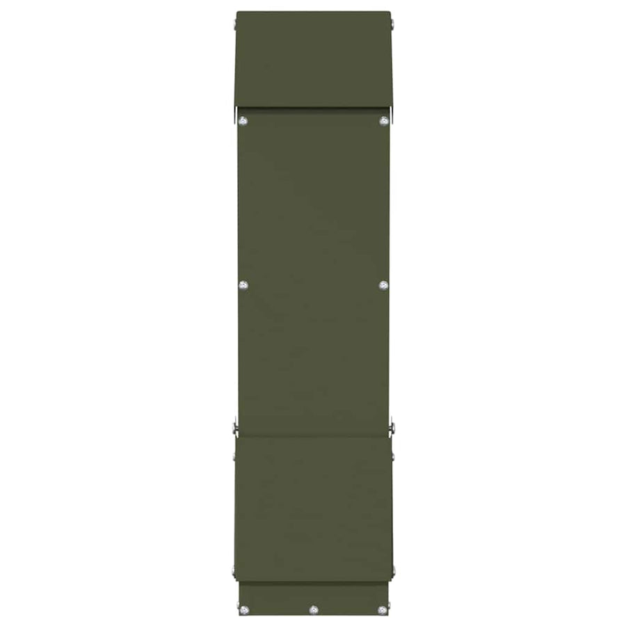 Kip voerbak Olijf Groen 13 x 12 x 51 cm Koudgewalst Staal