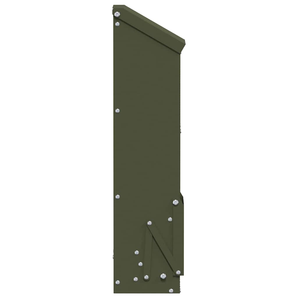 Kip voerbak Olijf Groen 13 x 12 x 51 cm Koudgewalst Staal