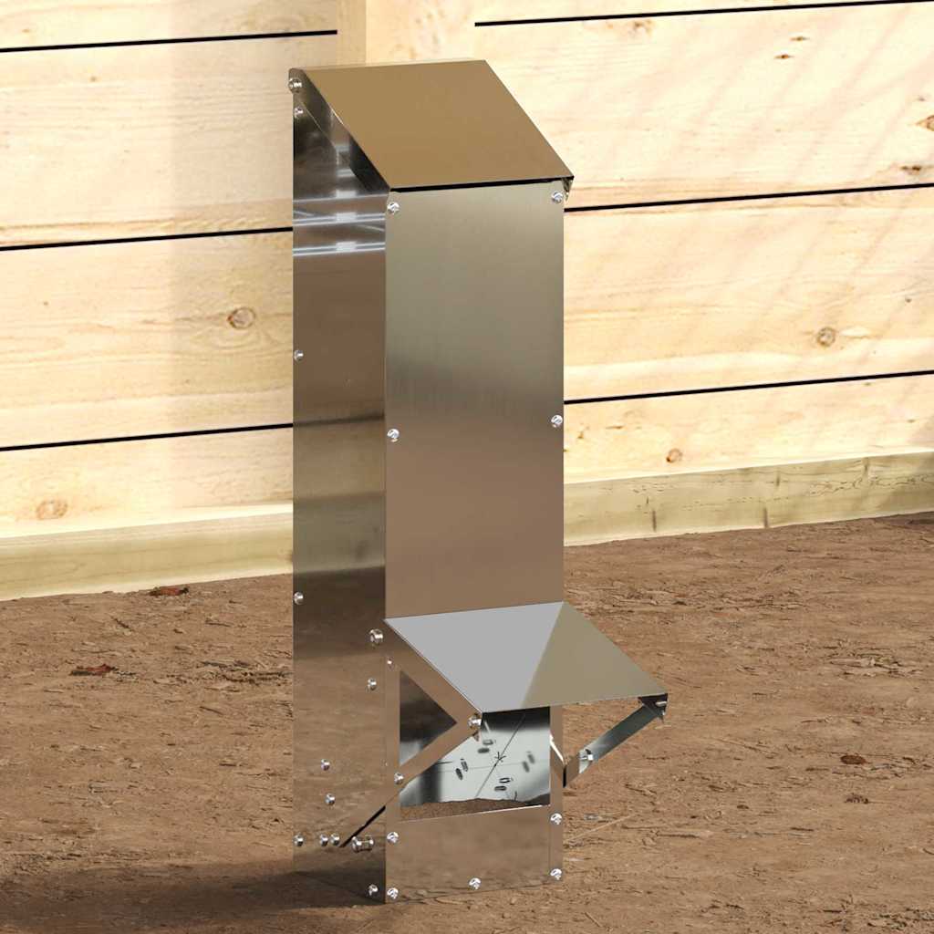 Kip voerbak Zilver 13 x 12 x 51 cm Gegalvaniseerd staal