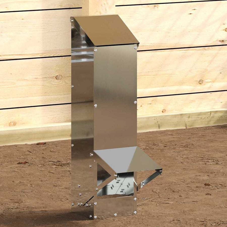Kip voerbak Zilver 13 x 12 x 51 cm Gegalvaniseerd staal
