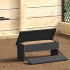 Chickens Treadle Feeder Black 48.5 x 39.5 x 19 cm