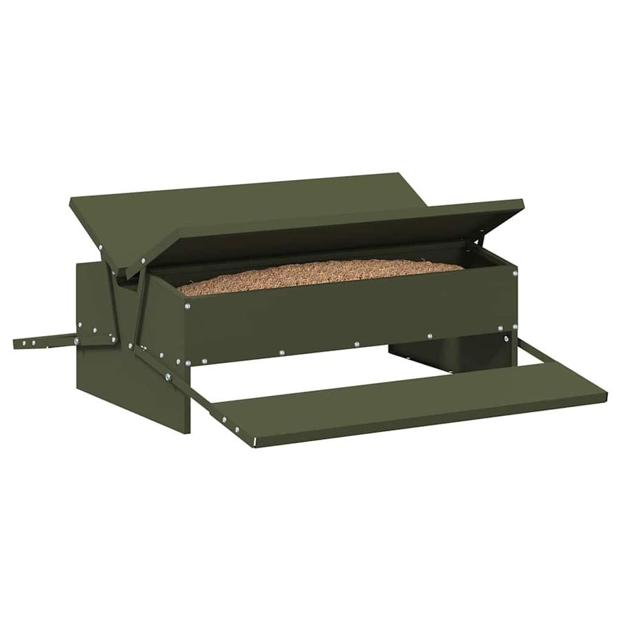 Kippen Treadle Voeder Olijf Groen 75 x 53 x 20,5 cm