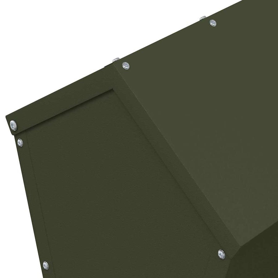 Kip voerbak Olijf Groen 40 x 40 x 45 cm Koudgewalst Staal