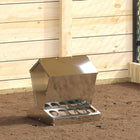 Chicken Feeder Silver 40 x 40 x 45 cm Galvanized steel