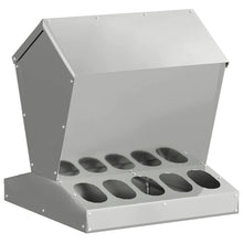 Kip voerbak Zilver 40 x 40 x 45 cm Gegalvaniseerd staal