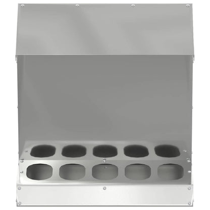 Kip voerbak Zilver 40 x 40 x 45 cm Gegalvaniseerd staal