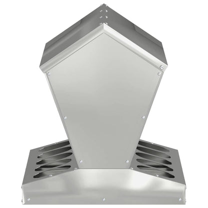 Kip voerbak Zilver 40 x 40 x 45 cm Gegalvaniseerd staal