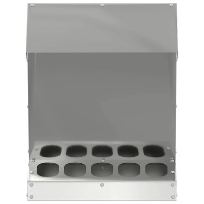 Kip voerbak Zilver 30 x 30 x 39 cm Gegalvaniseerd staal