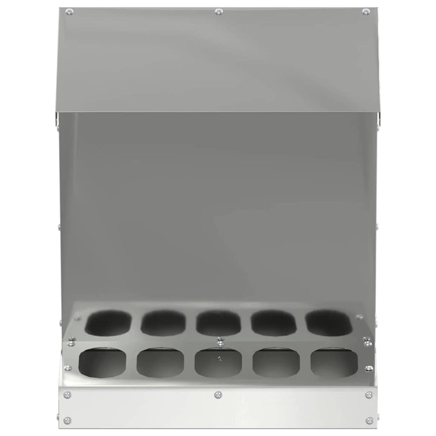 Kip voerbak Zilver 30 x 30 x 39 cm Gegalvaniseerd staal