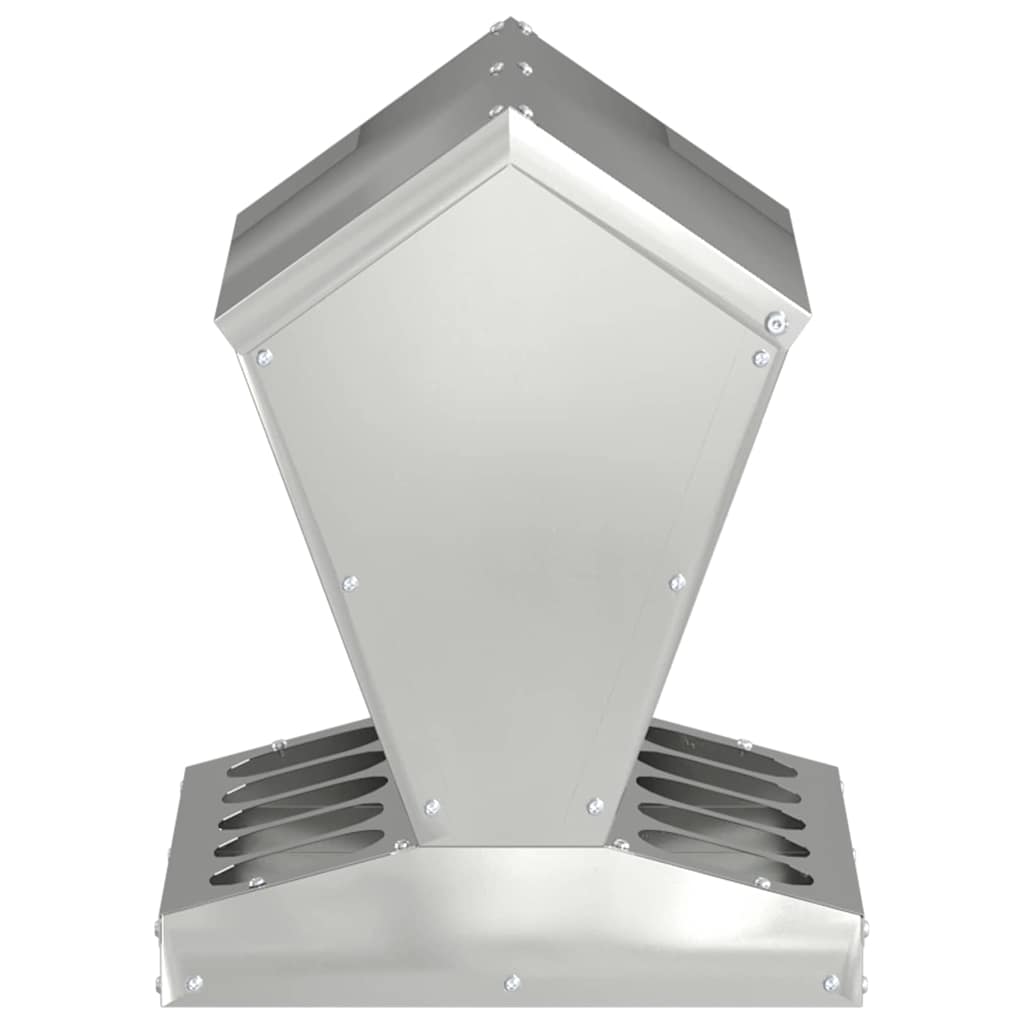 Kip voerbak Zilver 30 x 30 x 39 cm Gegalvaniseerd staal