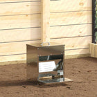 Chickens Treadle Feeder Silver 33 x 42 x 40 cm