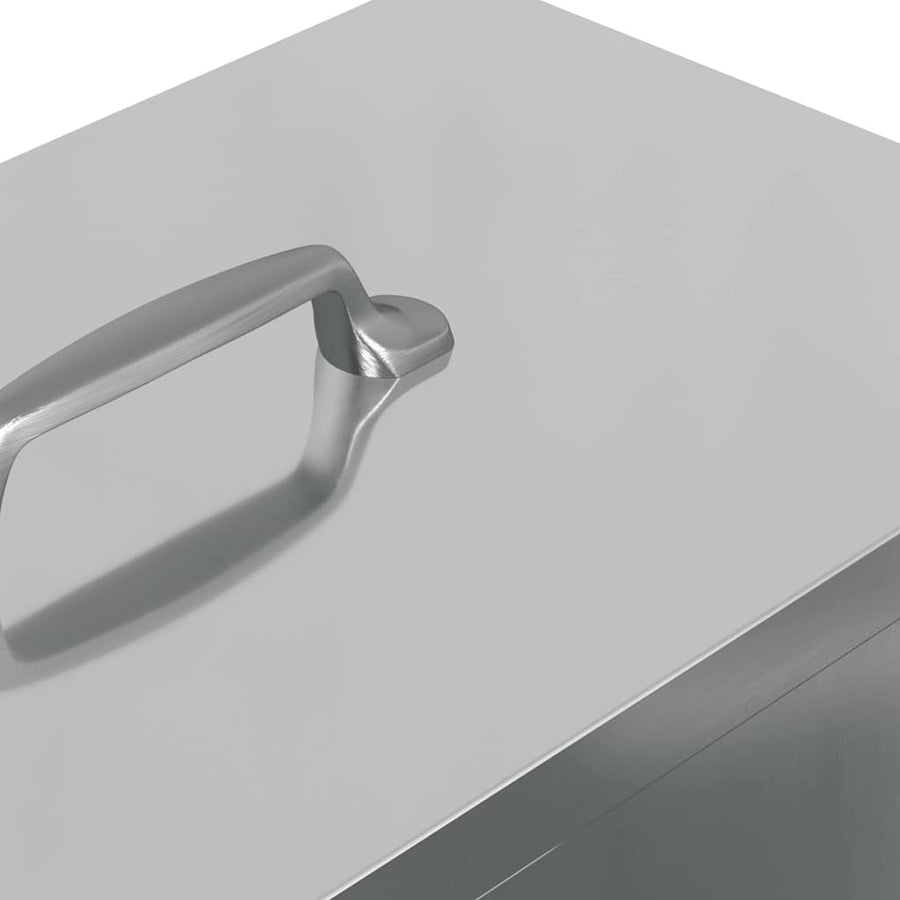 Kip voerbak Zilver 20 x 25 x35 cm Gegalvaniseerd staal