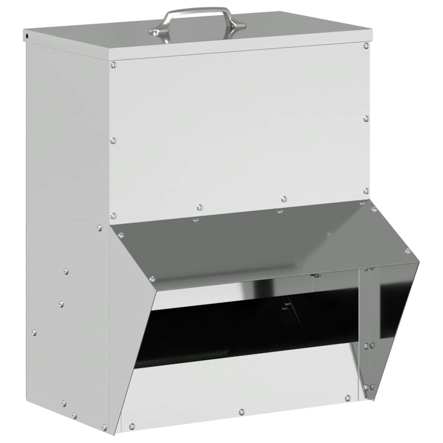Kip voerbak Zilver 20 x 25 x35 cm Gegalvaniseerd staal