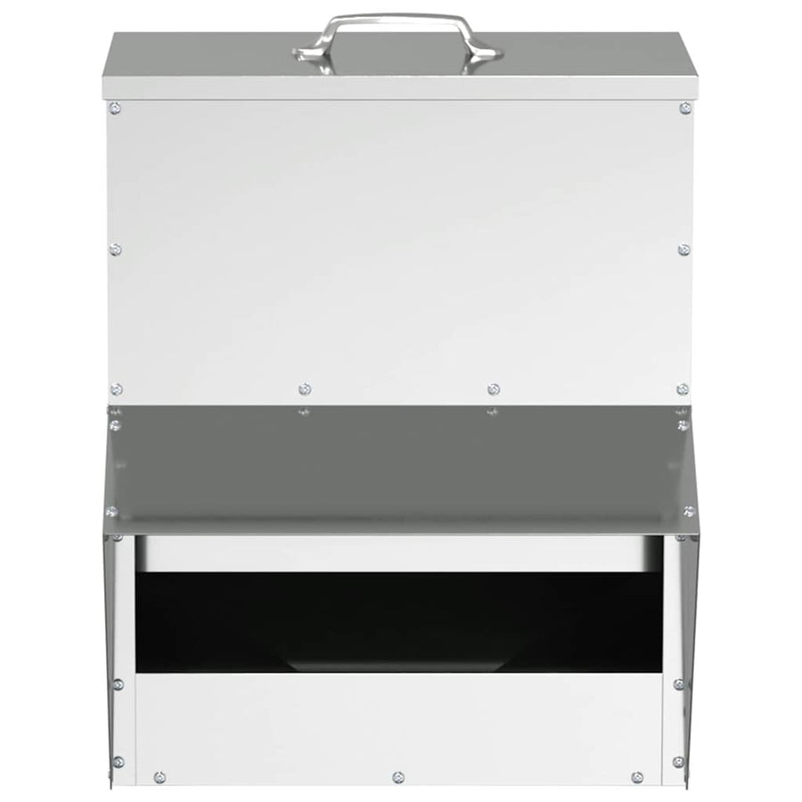 Kip voerbak Zilver 20 x 25 x35 cm Gegalvaniseerd staal