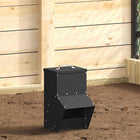 Kip voerbak 20x25x35 cm staal zwart