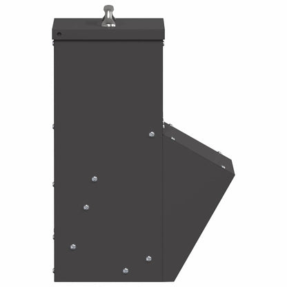 Kip voerbak Zwart 20 x 25 x35 cm Koudgewalst Staal
