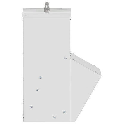 Kip voerbak Zilver 20 x 25 x35 cm Gegalvaniseerd staal